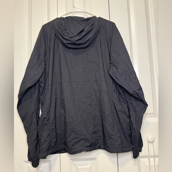L.L.Bean Black Lightweight Hooded Windbreaker Jacket Size XL - Picture 10 of 14